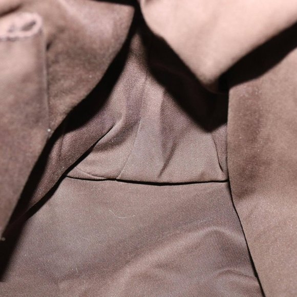 GUCCI GG Canvas Tote Bag Coated Canvas Beige Dark Brown Auth - Picture 6 of 16